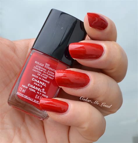 chanel rouge essentiel 500|Chanel Le Vernis Long Wear Nail Colour Reds, Review, Swatch .